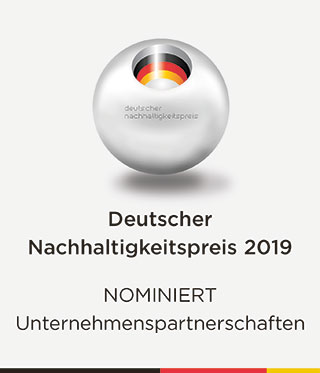 Nominiert für den Deutschen Nachhaltigkeitspreis